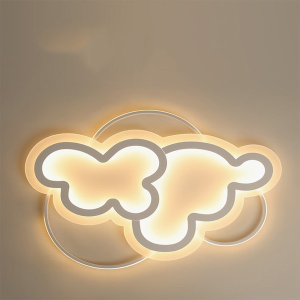 Led ceiling light cartoon cloud creative shaped acrylic ceiling lamp ultra-thin bedroom bedroom Indoor Lighting RC Dimmable Pendant Lamps