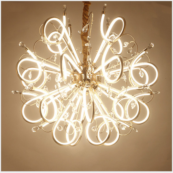 Modern LED chandelier nordic living room pendant lamp bedroom fixtures stair lighting novelty illumination