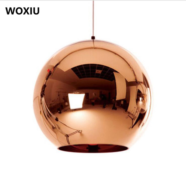 WOXIU Creative personality ins glass electroplating ball chandelier simCreative personality ins glass modern round restaurant clothing store