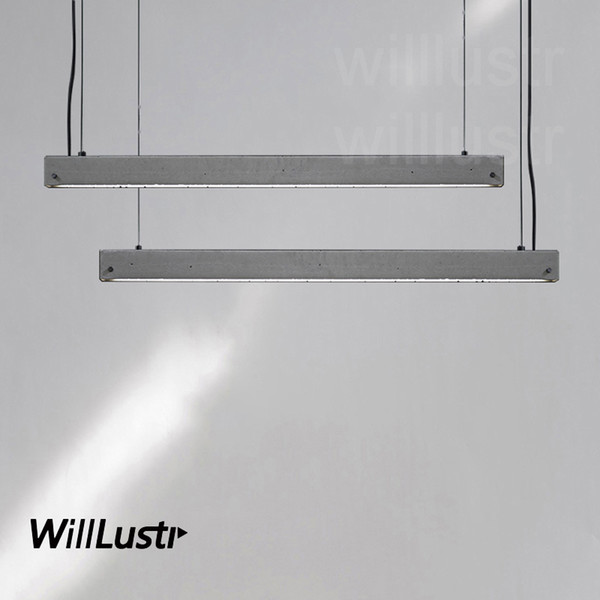 willlustr concrete ruler pendant light LED cement talo suspension lamp nordic hanging lighting dinning room restaurant office meeting room