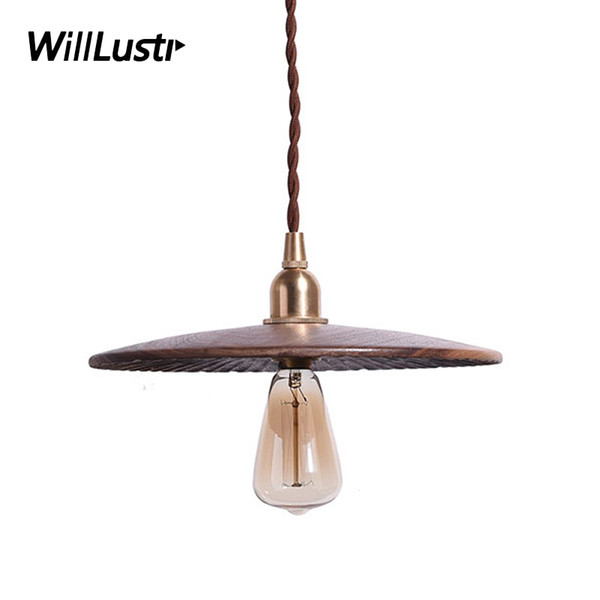 handmade wood pendant lamp engraved walnut wooden shade brass suspension light nordic retro lamp fixture bedroom hotel bedside dinning room