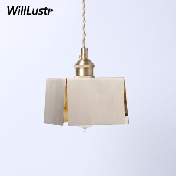 handmade origami brass pendant lamp flexagon suspension light paper folding copper lighting fixture restaurant hotel store loft dinning room