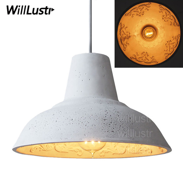 Willlustr gypsum suspension lighting handmade pendant light hotel restaurant bar hanging lamp dinning room living room bedside skygarden