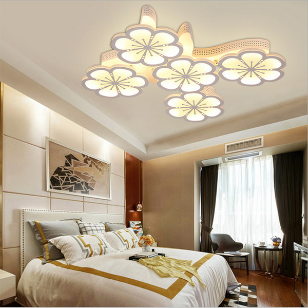 FULOC Acrylic Aluminum Modern Led ceiling lights for living room bedroom AC85-265V White Ceiling Lamp Fixtures