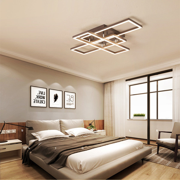 Led ceiling light labyrinth led home atmosphere simple modern living room bedroom ceiling lamp rectangular Nordic RC Dimmable pendant lamps