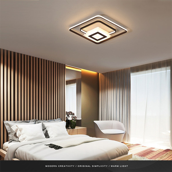 Led ceiling lamp post modern Nordic bedroom ceiling lamp aluminum living room creative personality ceiling lamp RC Dimmable pendant light