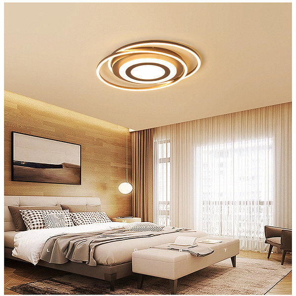 LED pendant light creative personality post-modern led ceiling lamp brown led lamp lighting Nordic bedroom lamp living room ceiling light