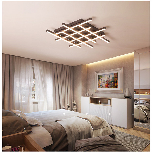 LED pendant light strip creative aluminum coffee bedroom living room ceiling light simple modern Nordic home fashion ceiling lamp AC85-265V