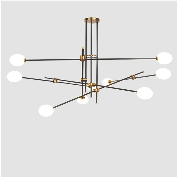 Nordic rotatable ceiling hanging chandelier light lamp LED gold black designer room post modern simple hanging light lamp LED