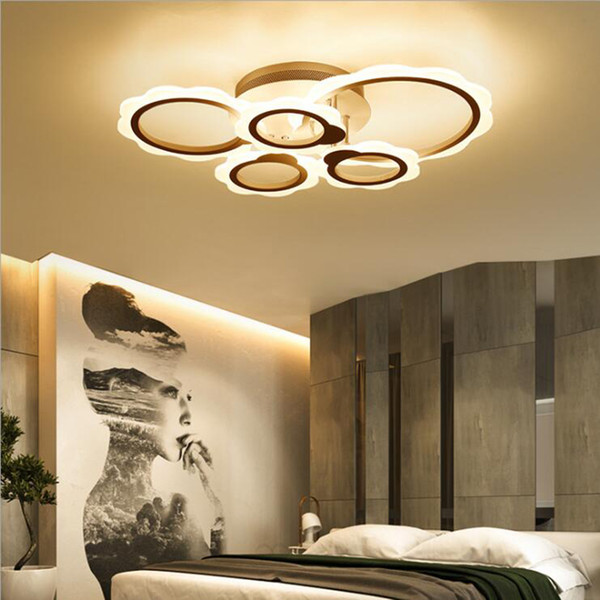 Remote Control Dimming Modern LED Ceiling Lamp Fixture For Living Room Aluminum For Dining Room Bedroom Lights Lustre