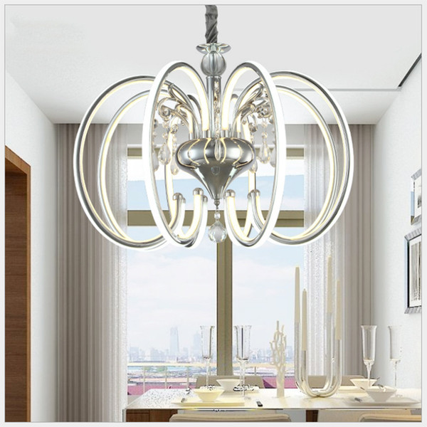 FULOC Acrylic Modern Led ceiling Chandelier lights For Living Room Bedroom