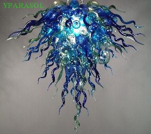 Free Shipping 100% Mouth Blown Borosilicate Superior Blown Glass Ceiling Light Chihuly Style Murano Glass Crystal Chandelier