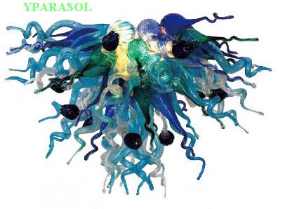 Popular Style Cheap Murano Glass Colorful Chandelier LED Saving Light Source Dale Chihuly Glass Wedding Chandelier Light