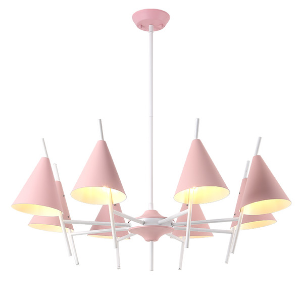 Nordic pendant light modern simple macaron colorful G9 lamp pink green yellow metal lovey sweet droplight foyer bedroom lighting fixture