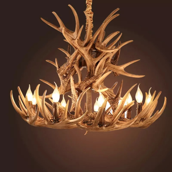 Antlers Resin Chandelier Lamp Modern LED Antler Chandelier Lustre Chandeliers E14 Vintage Lights Novelty Lighting pendant lights