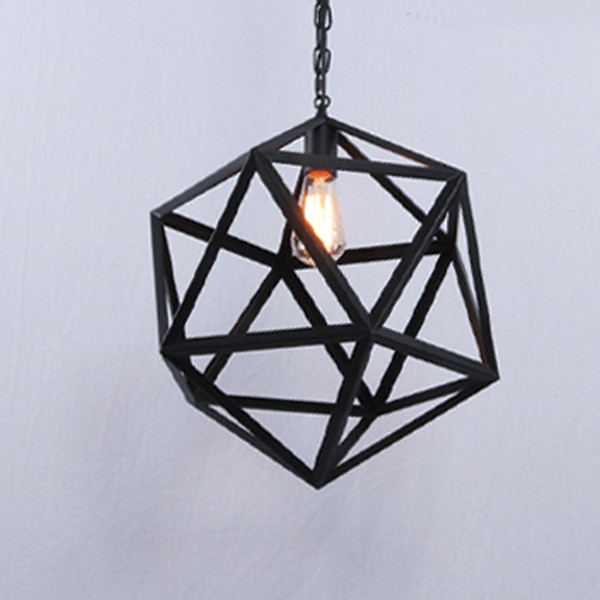 Industrial Edison Hanging Pendant Light lights lamps Pendant 1 Light Large Size Art Deco Cage Lamp Guard Metal