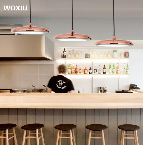 WOXIU led Nordic postmodern minimalist restaurant chandelier creative personality cafe clothing store flying saucer chandelier home decor