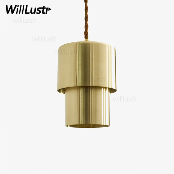 brass pendant light modern suspension lamp dinning hall restaurant hotel office cafe nordic minimalist design bare brass lighting fixture