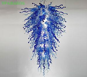 Modern Led Hanging Lights Arabic House Decor Large Chandelier 100% Mouth Blown Borosilicate Chihuly Hand Blown Glass Antique