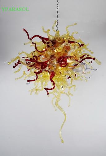 Free Shipping 100% Mouth Blown Borosilicate High Quality Turkish Mosaic Lamp Murano Glass Art Dale Chihuly Style Crystal Chandelier