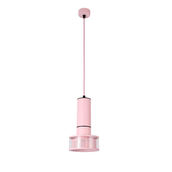 Modern Cylindrical Pendant Lamp Office Pipe Tube Hanging Lamp suspension lighting Pink Color Fashion Clothes Shopping Store