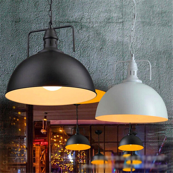 Nordic Black Industrial Pendant Light Fixture E27 Holder Loft Hanging Iron Lamp shade Home Attic Suspension Luminaire