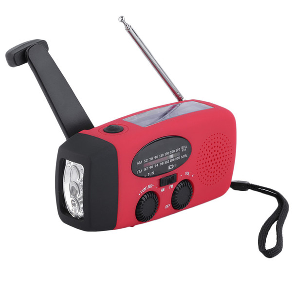 3 in 1 Emergency Charger Hand Crank Generator Wind/Solar/Dynamo Powered FM/AM Radio,Phones Chargers LED Flashlight Q0363