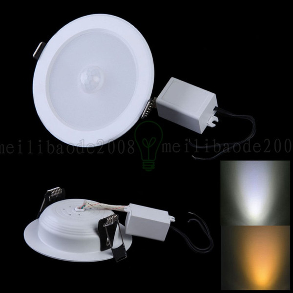 5W E27 PIR Motion Sensor SMD 10*SMD 5730 LED Ceiling Step Light Downlight Wall Path Lamp LLWA216