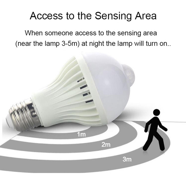 E27 LED PIR Motion Sensor Lamp 5W/7W/9W Super Brightness PIR Infrared Human Body Induction Lamp Bulb Hot Sale