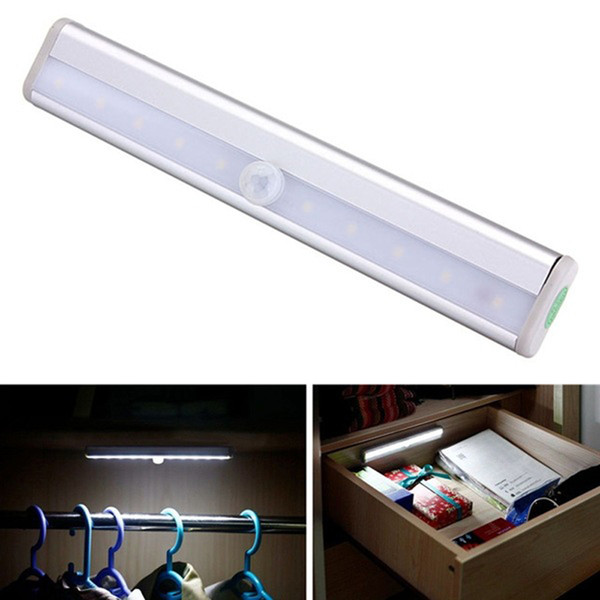 Motion sensor lights LED IR Infrared Motion Detector Sensor Closet Cabinet Light Lamp Wireless Using AAA battery lights