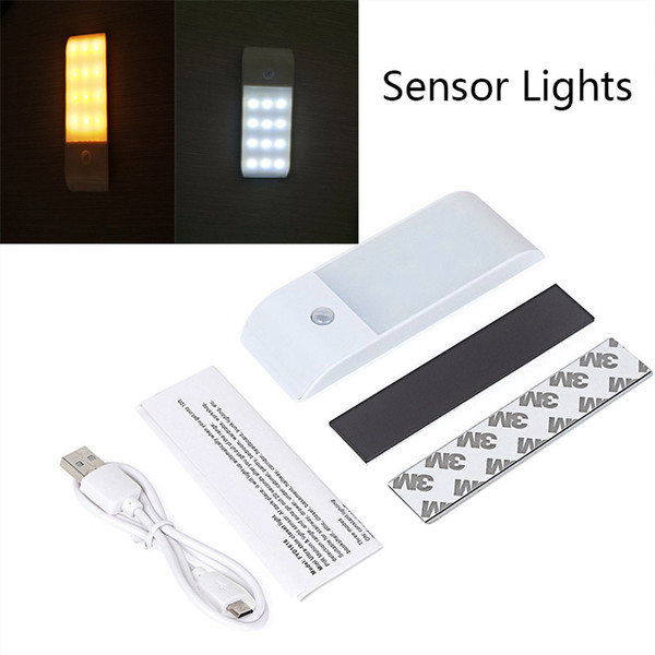 Sensor Lights led small night lamp intelligent creative infrared human sensor lamp,wall lamps lights emergency lamp cabinet lamp