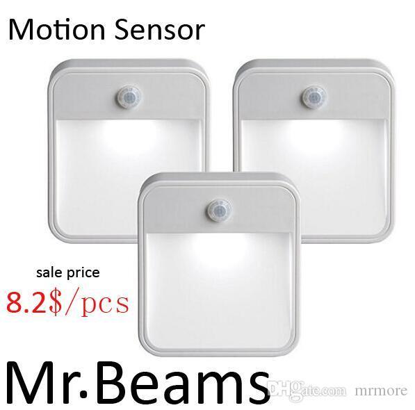 AAA Battery-powered led Intelligent induction night light human infrared light control led square sensor light battery-powered motion sensor