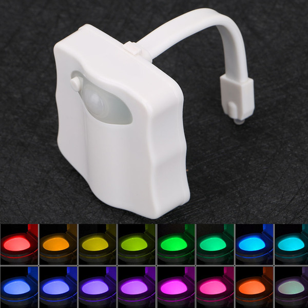 Sensor toilet little night lamp 8 Colors LED Battery-operated Lamp human induction lamp