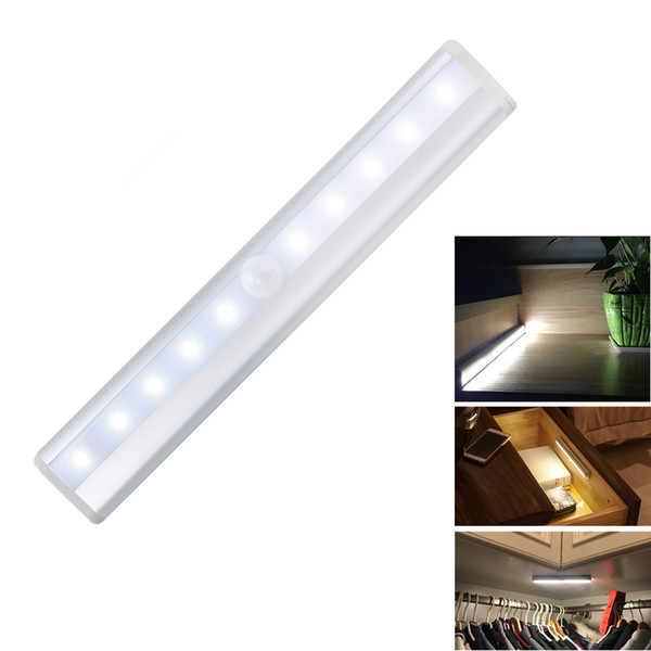 PIR Sensor Motion Led Lamp 10leds Night Light Battery Power led Night Light For Bedroom Kitchen Wardrobe Cabinet Decorations