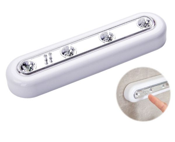 Diode White LED Touch Operated Battery Stick On Wall Under Cabinet Cupboard Light Active lamps Components LLFA