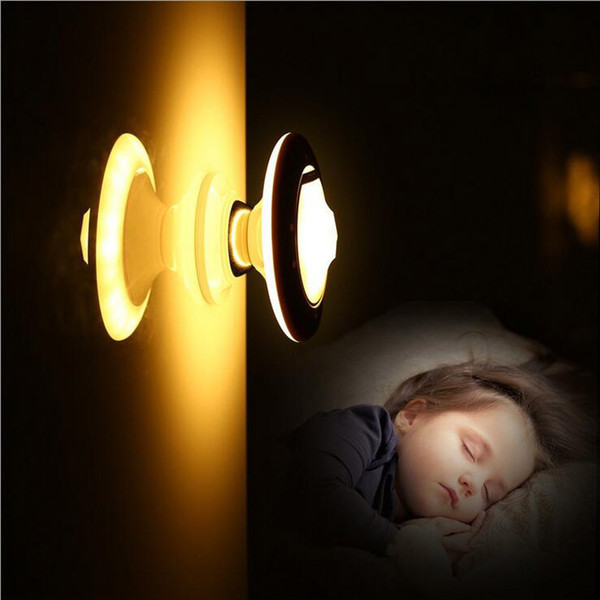 Motion Sensor Night Light 360 degree Rotating Body detector Step Light Wireless LED USB Rechargeable Security Lighting Auto PIR Motion light