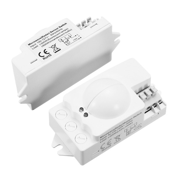 1PC Microwave Radar Sensor Switch Auto Induction Microwave Motion Sensor Detector For Panel Ceiling Light Fluorescent Lamps