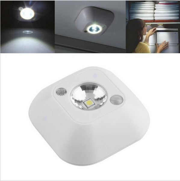 2016 Popular New Mini Wireless Infrared Motion Sensor Ceiling Night Light Battery Powered Porch Lamp lighting fixture