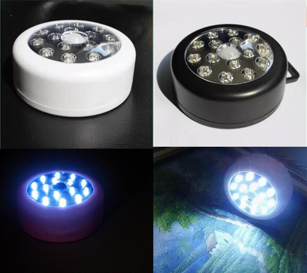 15LED Sensor Light Sound Sensor Lights LED Motion Sensor Light Infrared Sensor Light Body Sensor Night Light White Light Black/White Shell