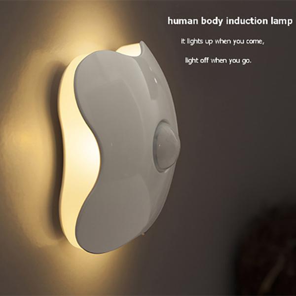 Four Leaf Clover PIR Motion Sensor LED Night Light Smart Human Body Induction Novelty Battery USB Closet Cabinet Toilet Lamps