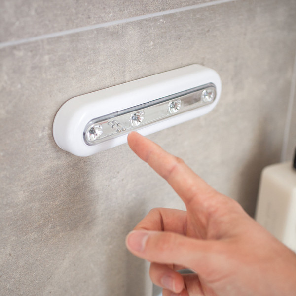 Touch Light DIY Stick-on 4 LED Touch Tap Light Push Light LED Night Light for Closets Attics Garages Car Sheds Storage Room
