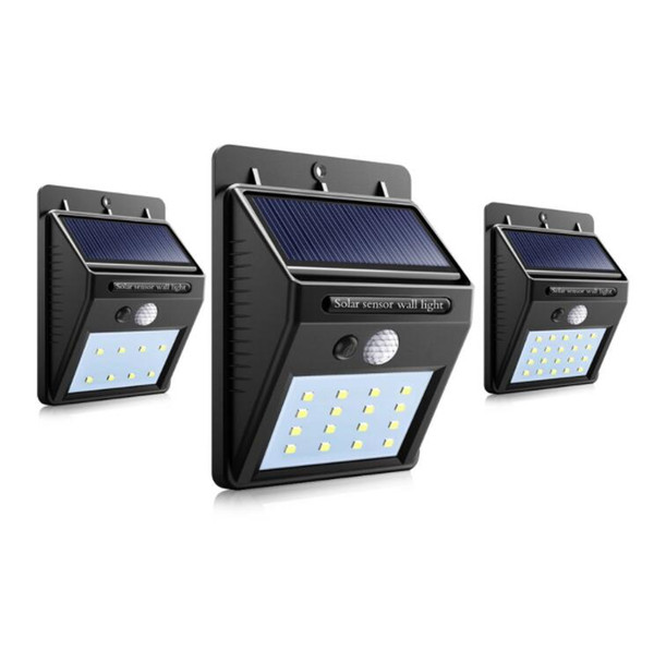 8/16/20leds Solar Panel Powered LED PIR Motion Sensor Lamp Night Light Waterproof Outdoor Garden Wall Street Security Lights