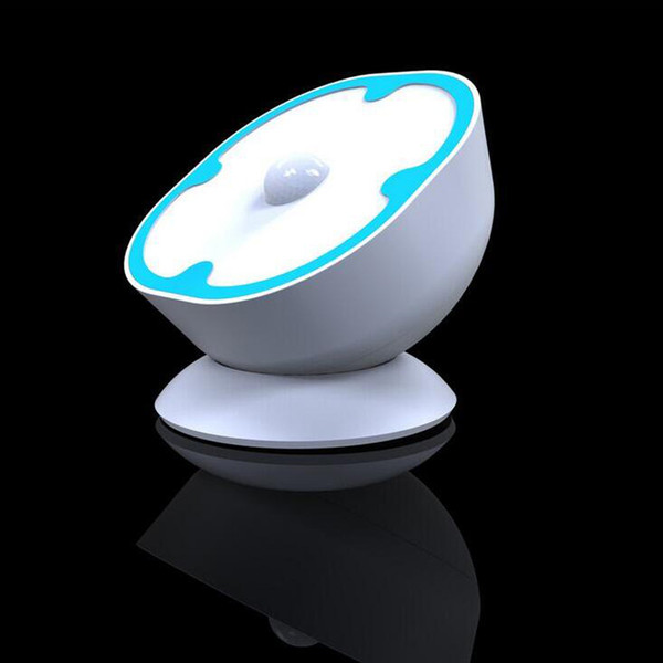 Motion Sensor Night Light 360 Degree Rotating Intelligent Body Sensing Night Light Rotating Magnet Lamp Feeling Corridor Induction Lamp