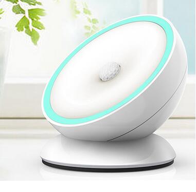 Magnetic 360 Degree Rotate IR Motion Sensor LED Night Light Rechargeable/Battery for Hallway Pathway Staircase Wall Light