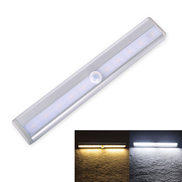 NEW LED Cabinet Light LED Night Light 10 LEDs Light Bar Motion Sensor Infrared Induction Lamp For The Portable Bedroom Stair