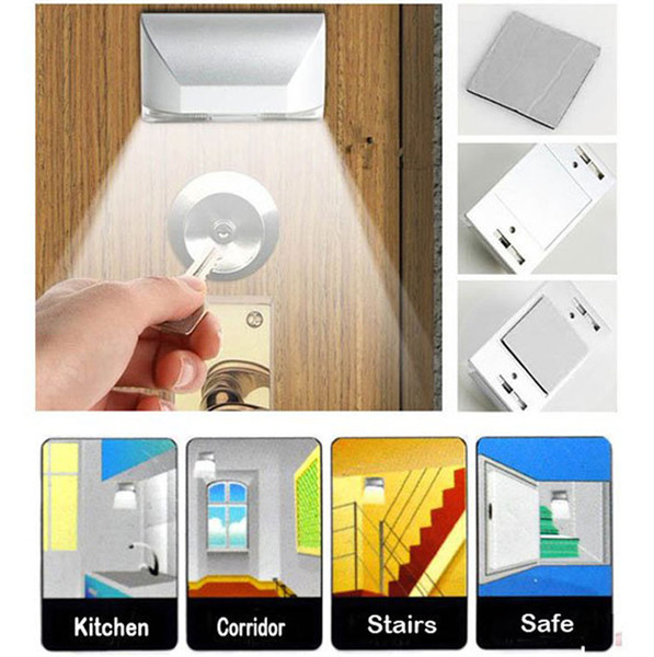 Longlife Home Door 4 LED PIR Infrared Detection Motion Sensor Light Lamp Auto PIR Sensor LED Lights Night light