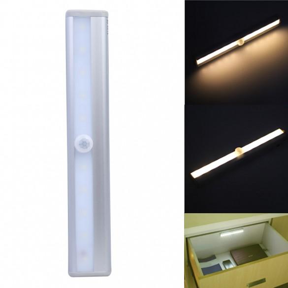 10 LED Wireless PIR Auto Motion Sensor Light Intelligent Portable infrared Induction Lamp Night Lights for Cabinet Hotel Closet