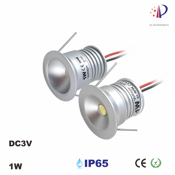 1W Mini LED Cabinet Spotlight With 3V/300mA, 25mm Cut Out, Epistar Chip Spot Lamp , 60/120 Degree Ceiling Recessed Downlight 9pcs/lot