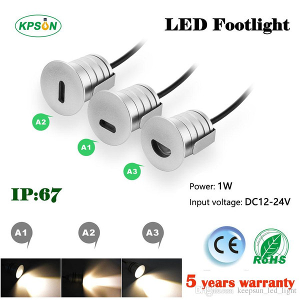 150PCS/lot hot sale DC12~24V 1w waterproof CREE-XBD LED Step Light ,LED spotlight 95Lm A1 A2 A3 angle can choose CE anROHS