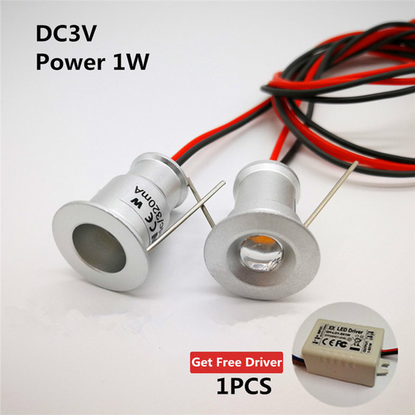 1W Led Downlight DC3V/300mA Decoration Lights,15mm Cutout Ceiling Spotlight 30/120 Beam angle DIY Lamp For Home Lighting 6pcs